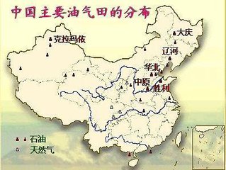 中国油气田分布图